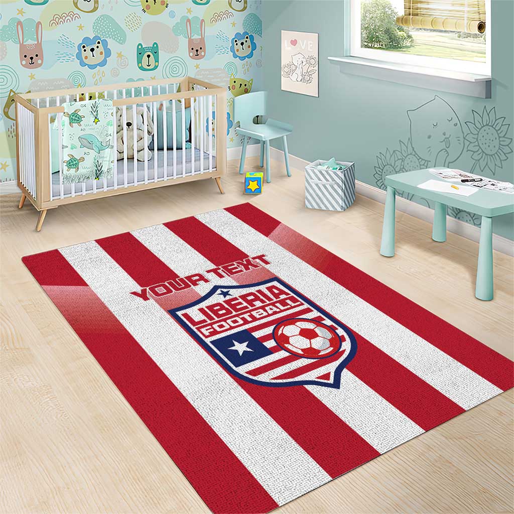 Custom Liberia Football Area Rug The Lone Stars Sporty Style LT15