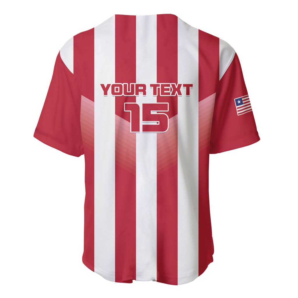 Custom Liberia Football Baseball Jersey The Lone Stars Sporty Style LT15