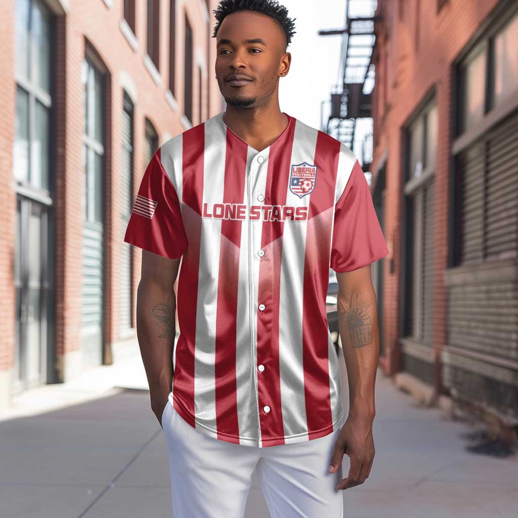 Custom Liberia Football Baseball Jersey The Lone Stars Sporty Style LT15