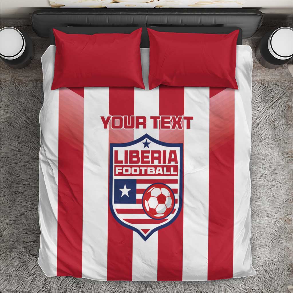 Custom Liberia Football Bedding Set The Lone Stars Sporty Style LT15
