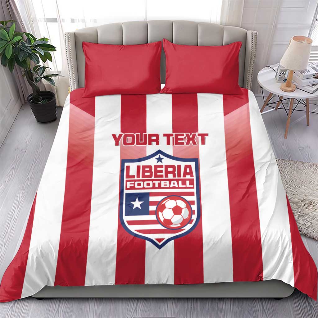 Custom Liberia Football Bedding Set The Lone Stars Sporty Style LT15