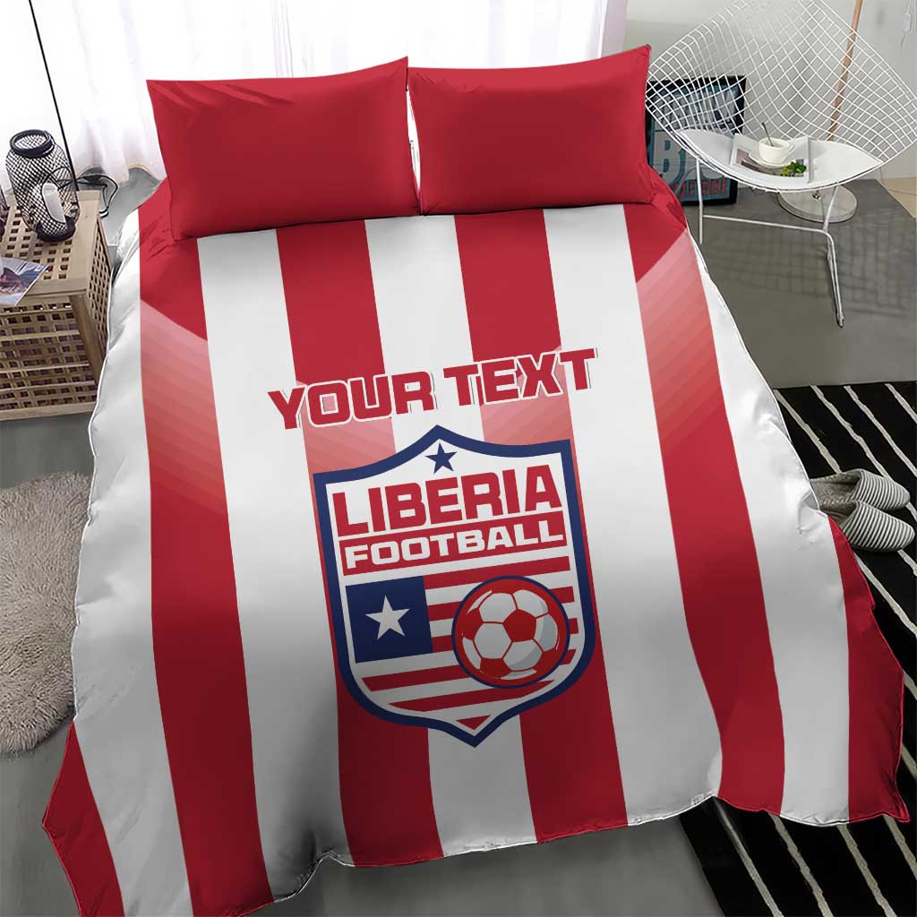 Custom Liberia Football Bedding Set The Lone Stars Sporty Style LT15