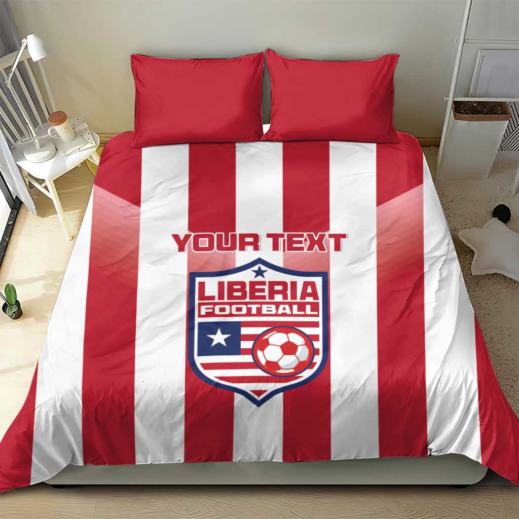 Custom Liberia Football Bedding Set The Lone Stars Sporty Style LT15