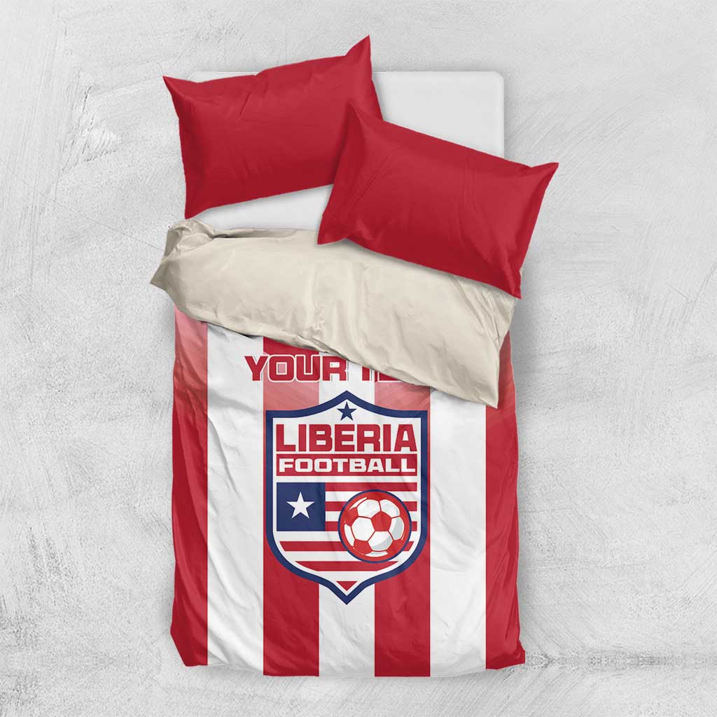 Custom Liberia Football Bedding Set The Lone Stars Sporty Style LT15