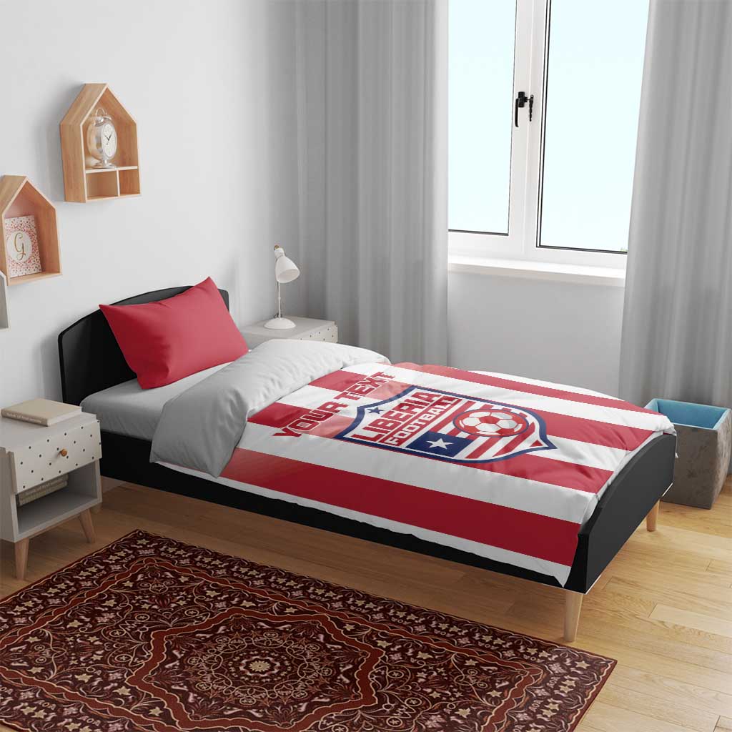 Custom Liberia Football Bedding Set The Lone Stars Sporty Style LT15