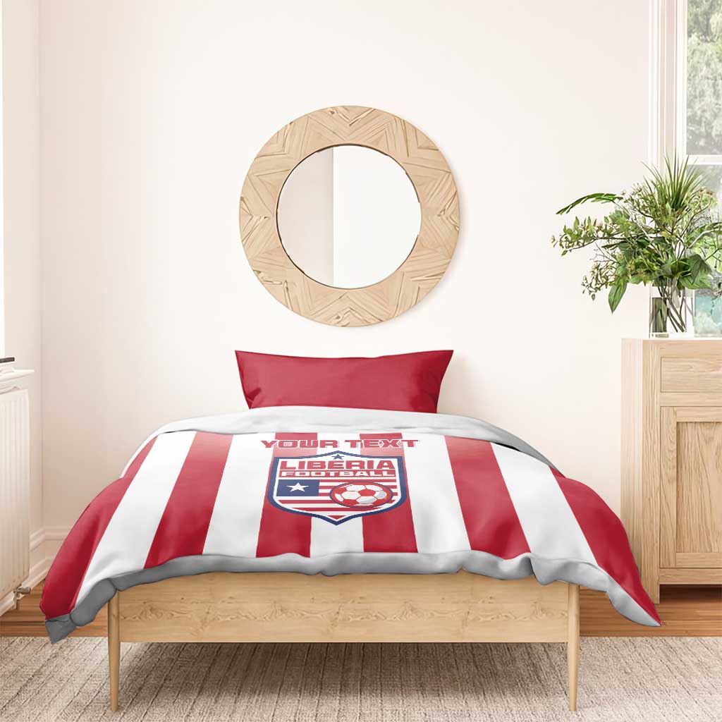 Custom Liberia Football Bedding Set The Lone Stars Sporty Style LT15