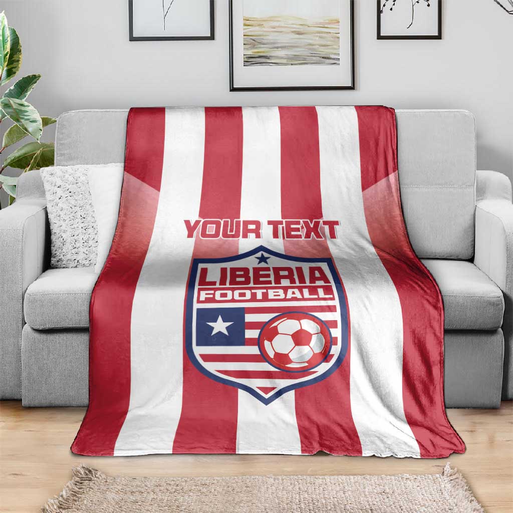 Custom Liberia Football Blanket The Lone Stars Sporty Style LT15
