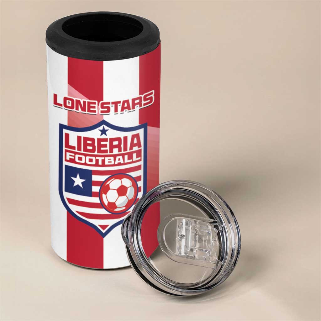 Custom Liberia Football 4 in 1 Can Cooler Tumbler The Lone Stars Sporty Style LT15