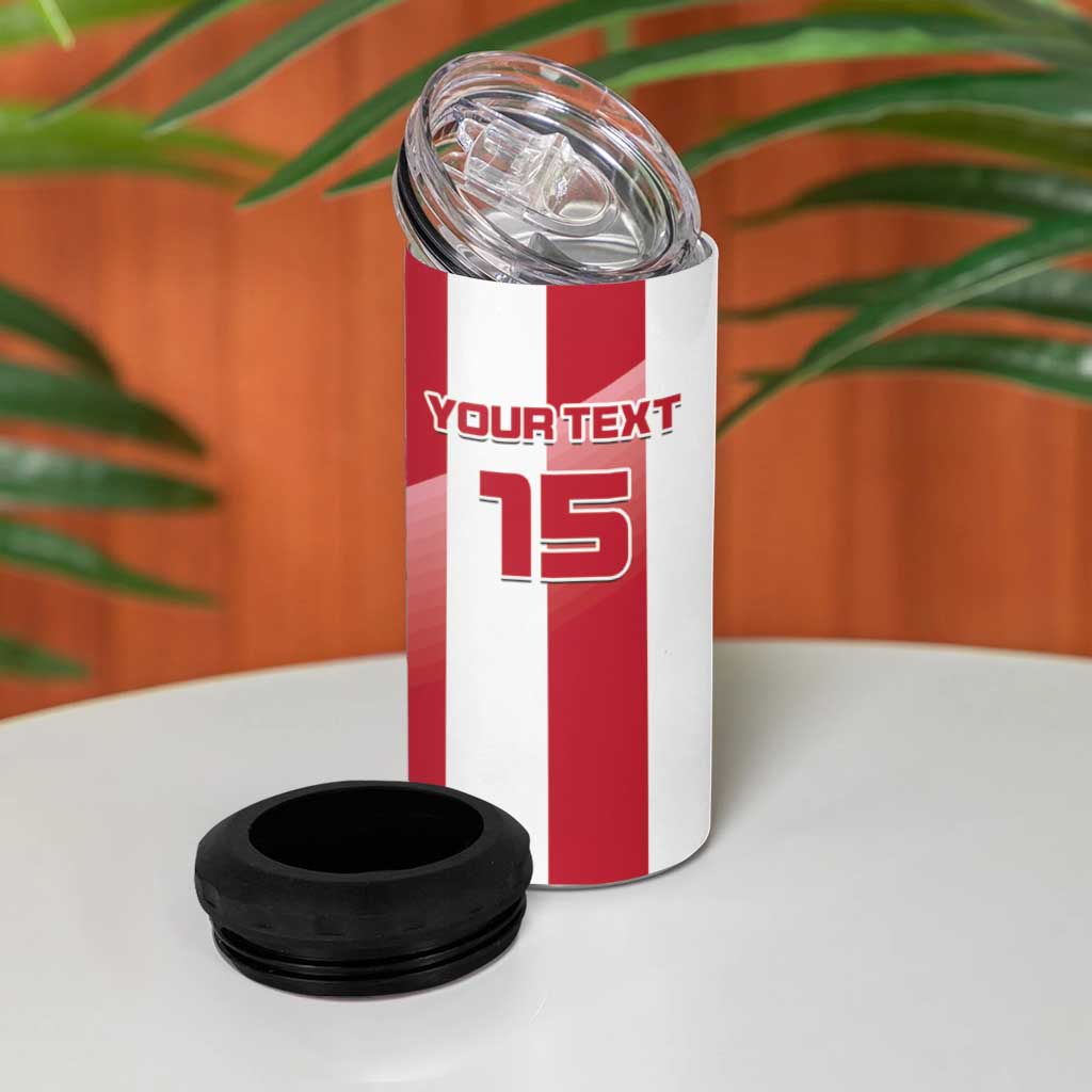 Custom Liberia Football 4 in 1 Can Cooler Tumbler The Lone Stars Sporty Style LT15