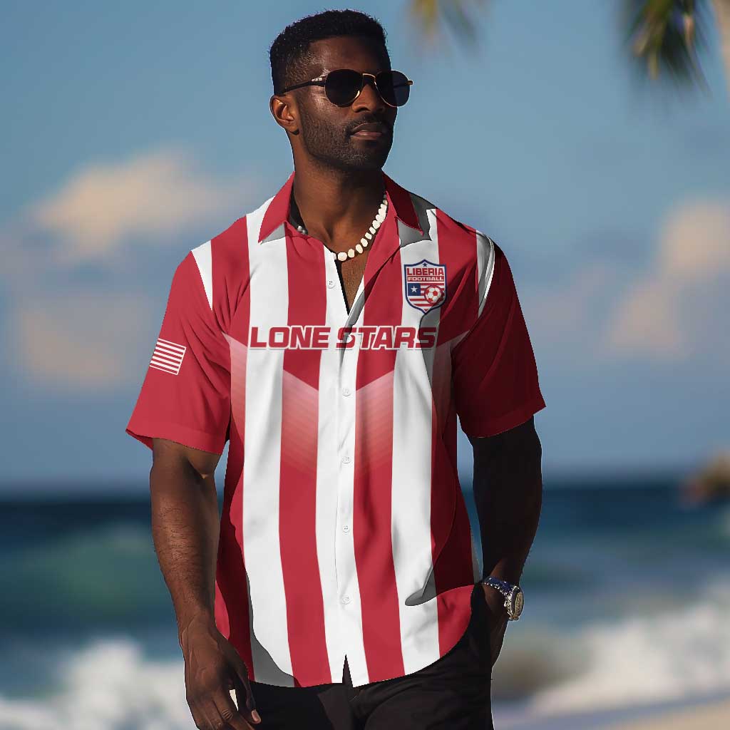 Custom Liberia Football Hawaiian Shirt The Lone Stars Sporty Style LT15