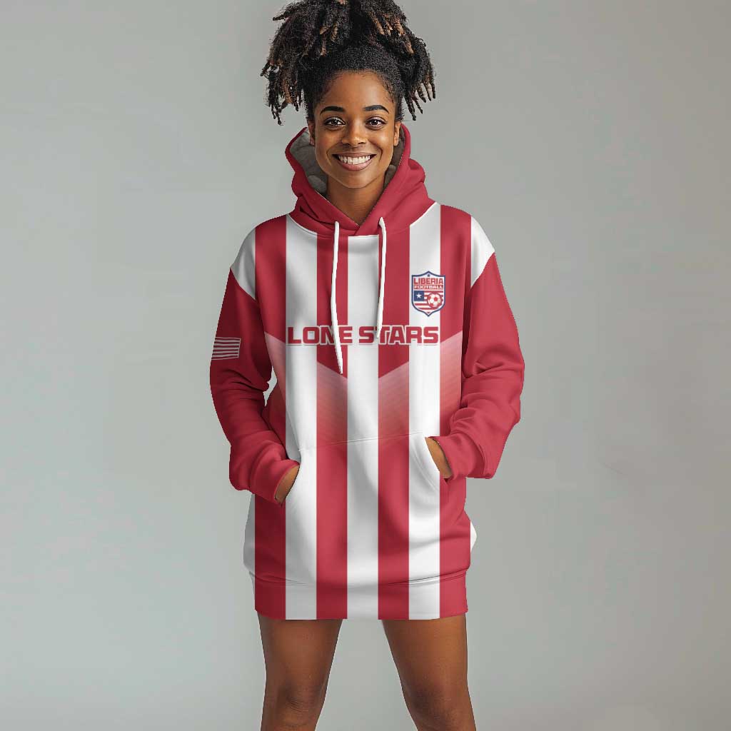 Custom Liberia Football Hoodie Dress The Lone Stars Sporty Style LT15
