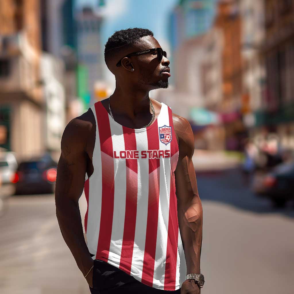 Custom Liberia Football Men Tank Top The Lone Stars Sporty Style LT15