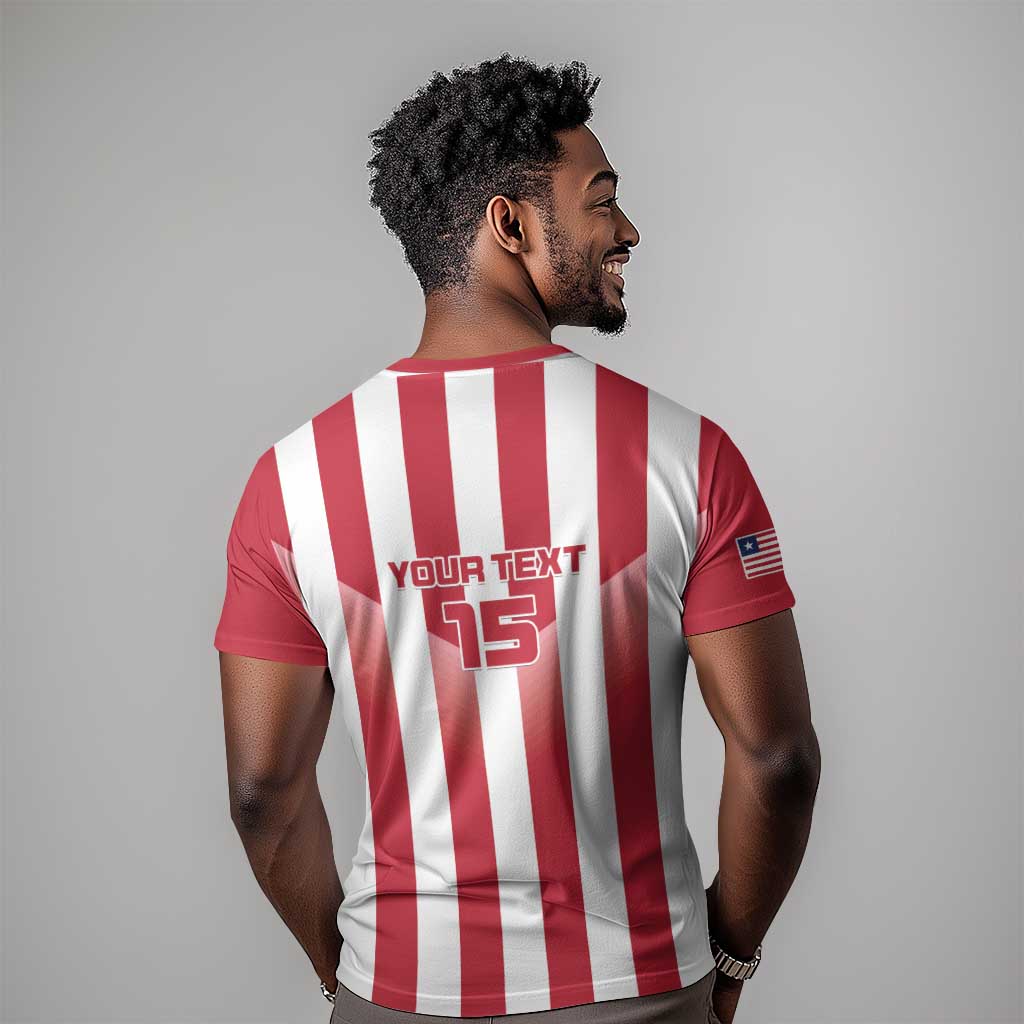 Custom Liberia Football T shirt The Lone Stars Sporty Style LT15