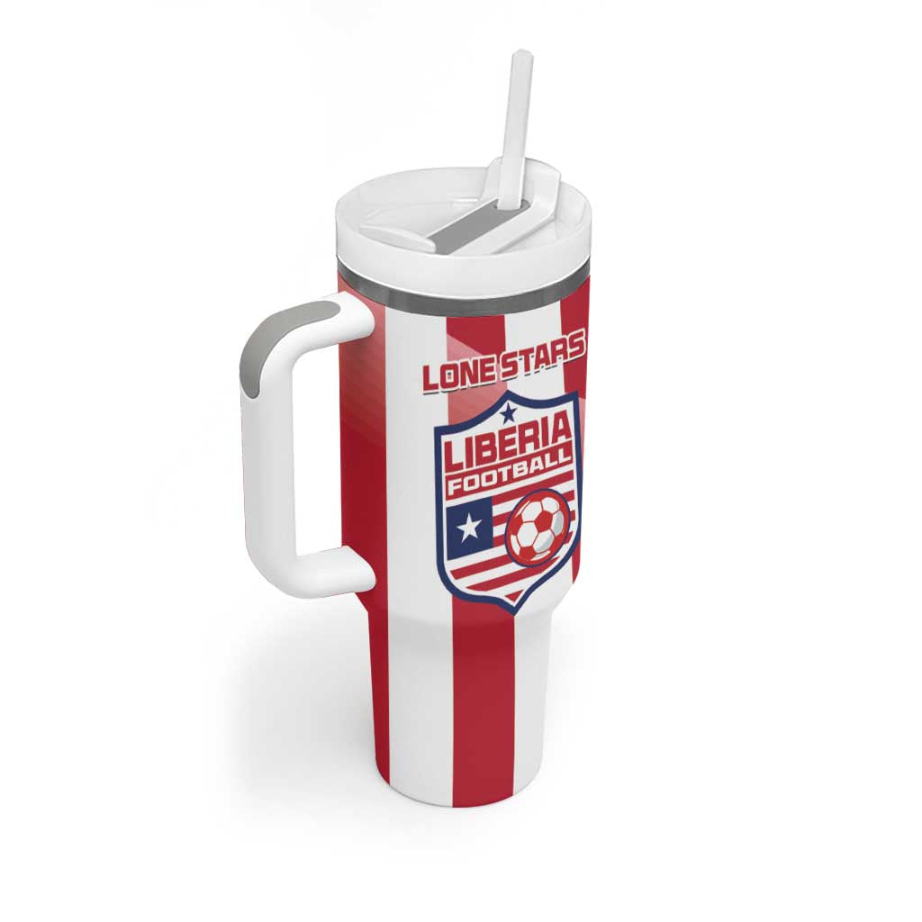 Custom Liberia Football Tumbler With Handle The Lone Stars Sporty Style LT15