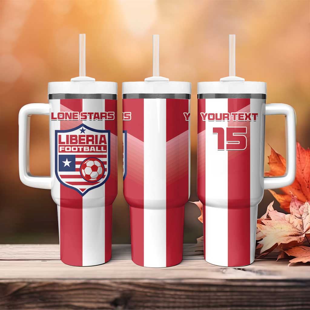 Custom Liberia Football Tumbler With Handle The Lone Stars Sporty Style LT15
