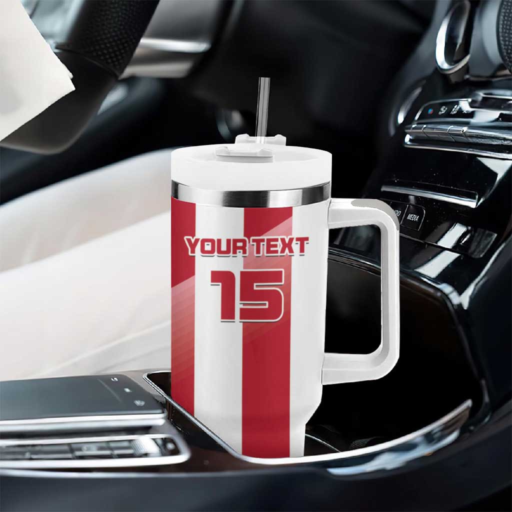 Custom Liberia Football Tumbler With Handle The Lone Stars Sporty Style LT15