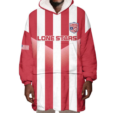 Custom Liberia Football Wearable Blanket Hoodie The Lone Stars Sporty Style LT15