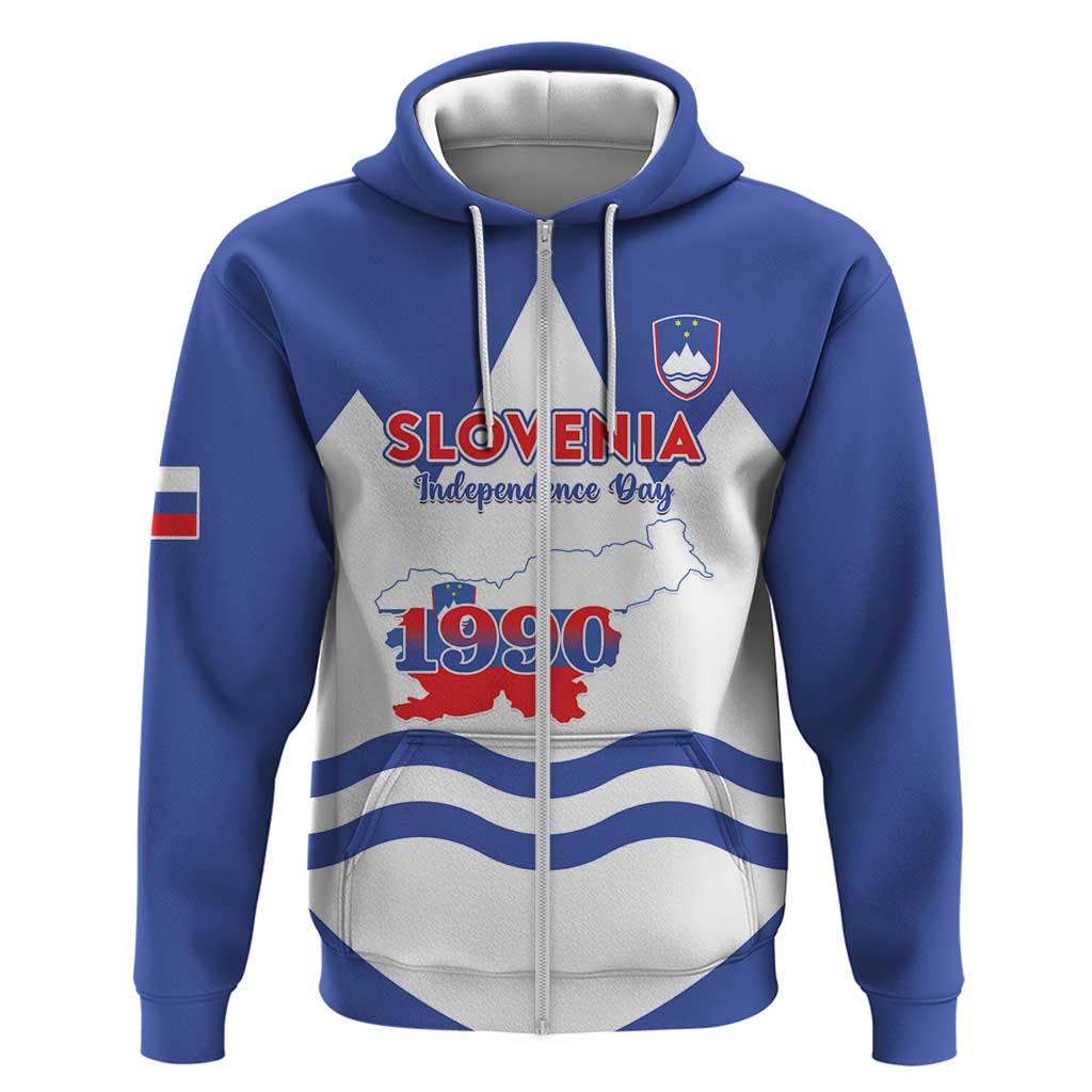Personalised Slovenia Independence Day Hoodie Flag Map With Coat Of Arms LT15