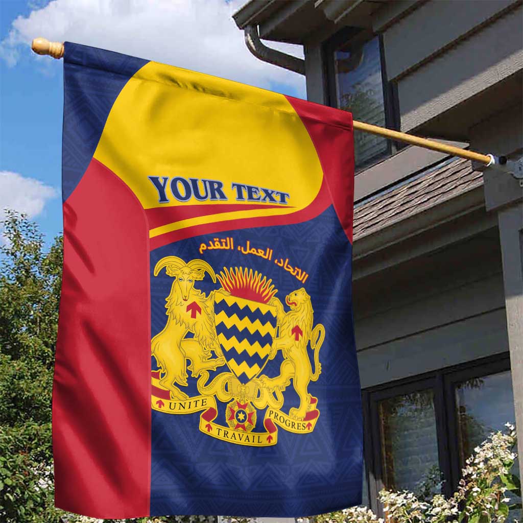 Afro Tchad Personalised Garden Flag Coat Of Arms - African Pattern LT15