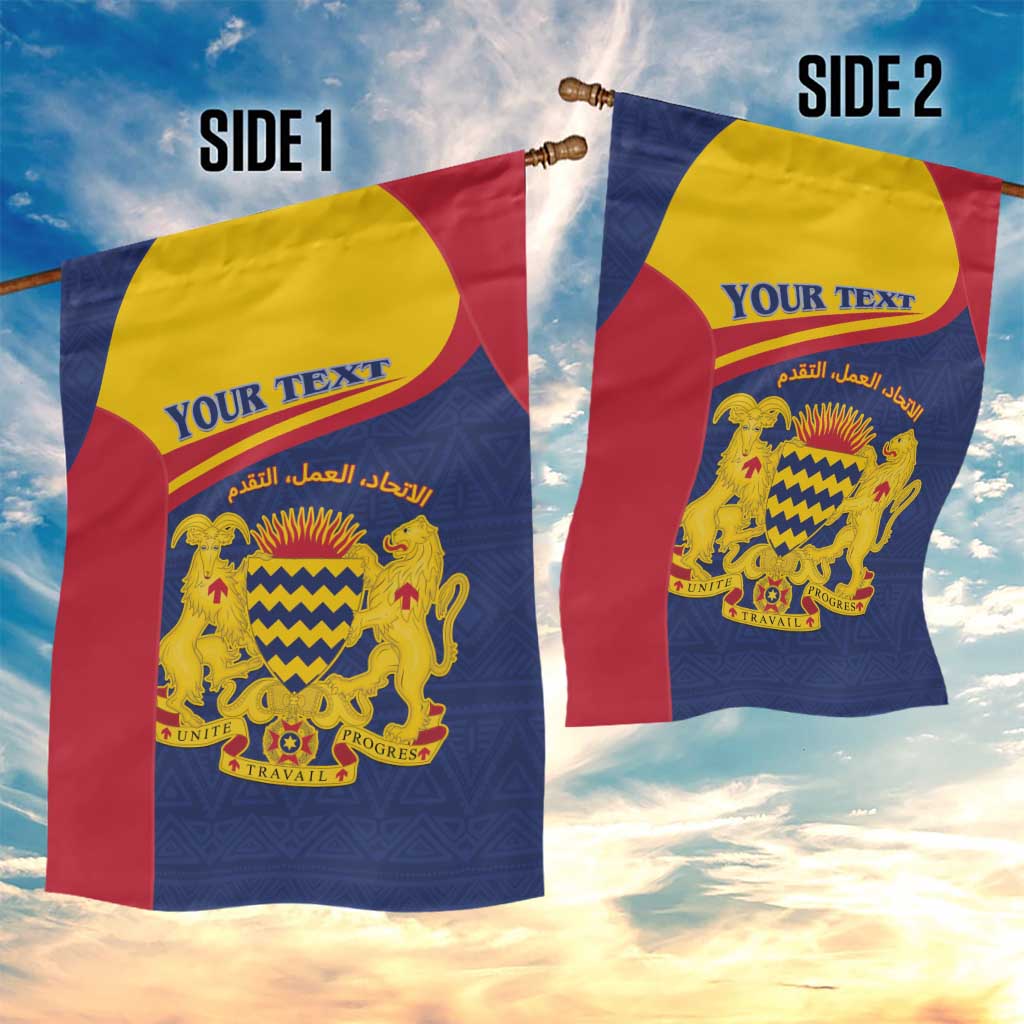 Afro Tchad Personalised Garden Flag Coat Of Arms - African Pattern LT15