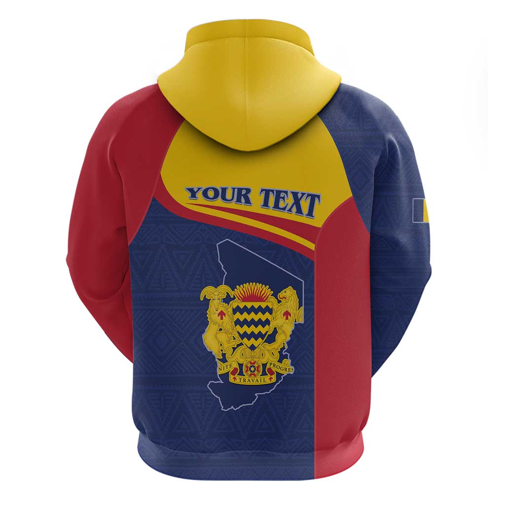 Personalised Chad Hoodie Coat Of Arms - African Pattern LT15