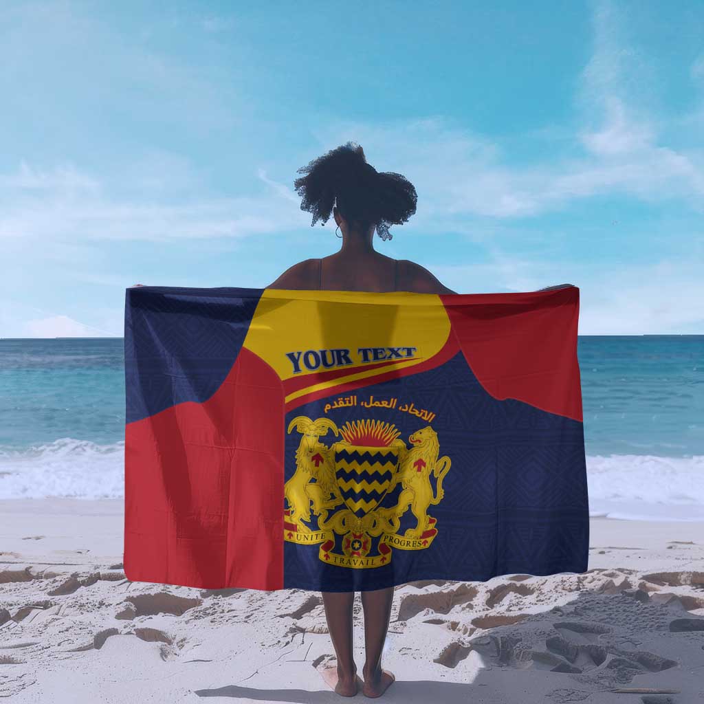 Afro Tchad Personalised Sarong Coat Of Arms - African Pattern LT15