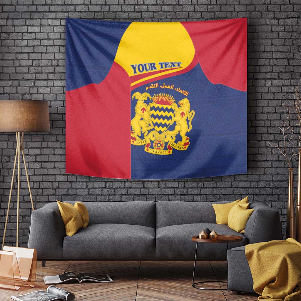 Afro Tchad Personalised Tapestry Coat Of Arms - African Pattern LT15