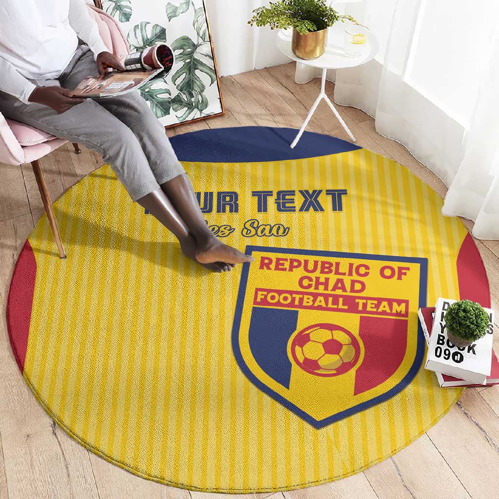 Custom Chad Football Round Carpet Go Champions LT15