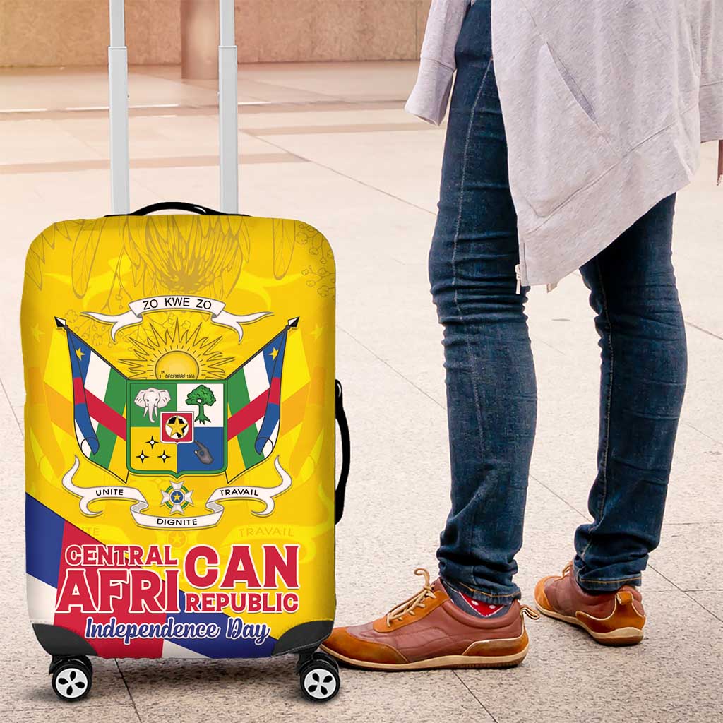Central African Republic Independence Day Luggage Cover Coat Of Arms Proteas LT15