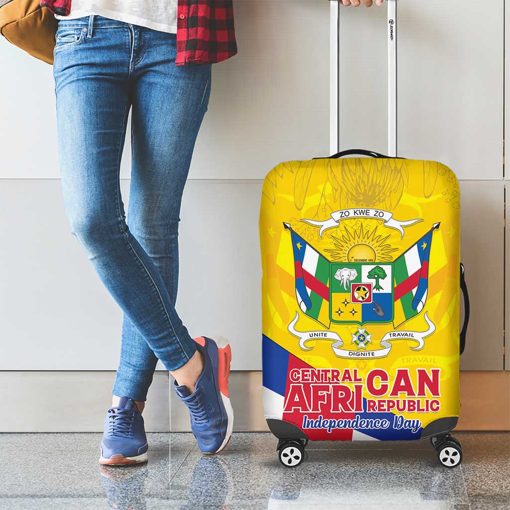 Central African Republic Independence Day Luggage Cover Coat Of Arms Proteas LT15