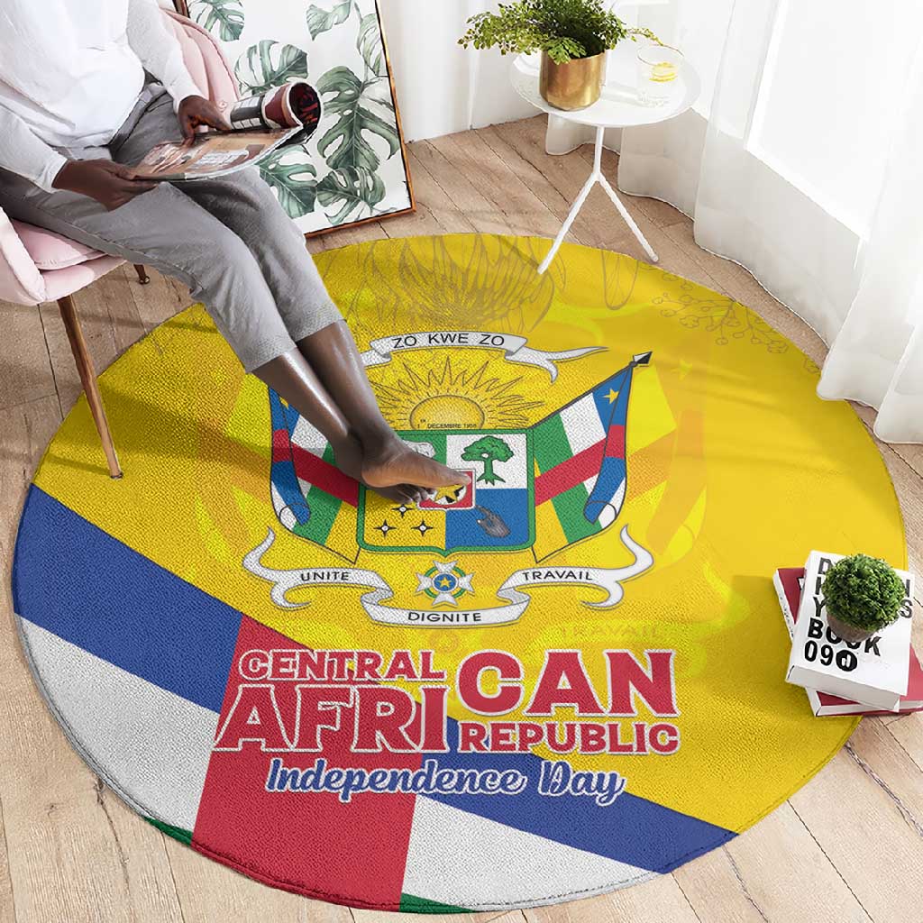CAR Round Carpet Happy 65th Independence Day LT15