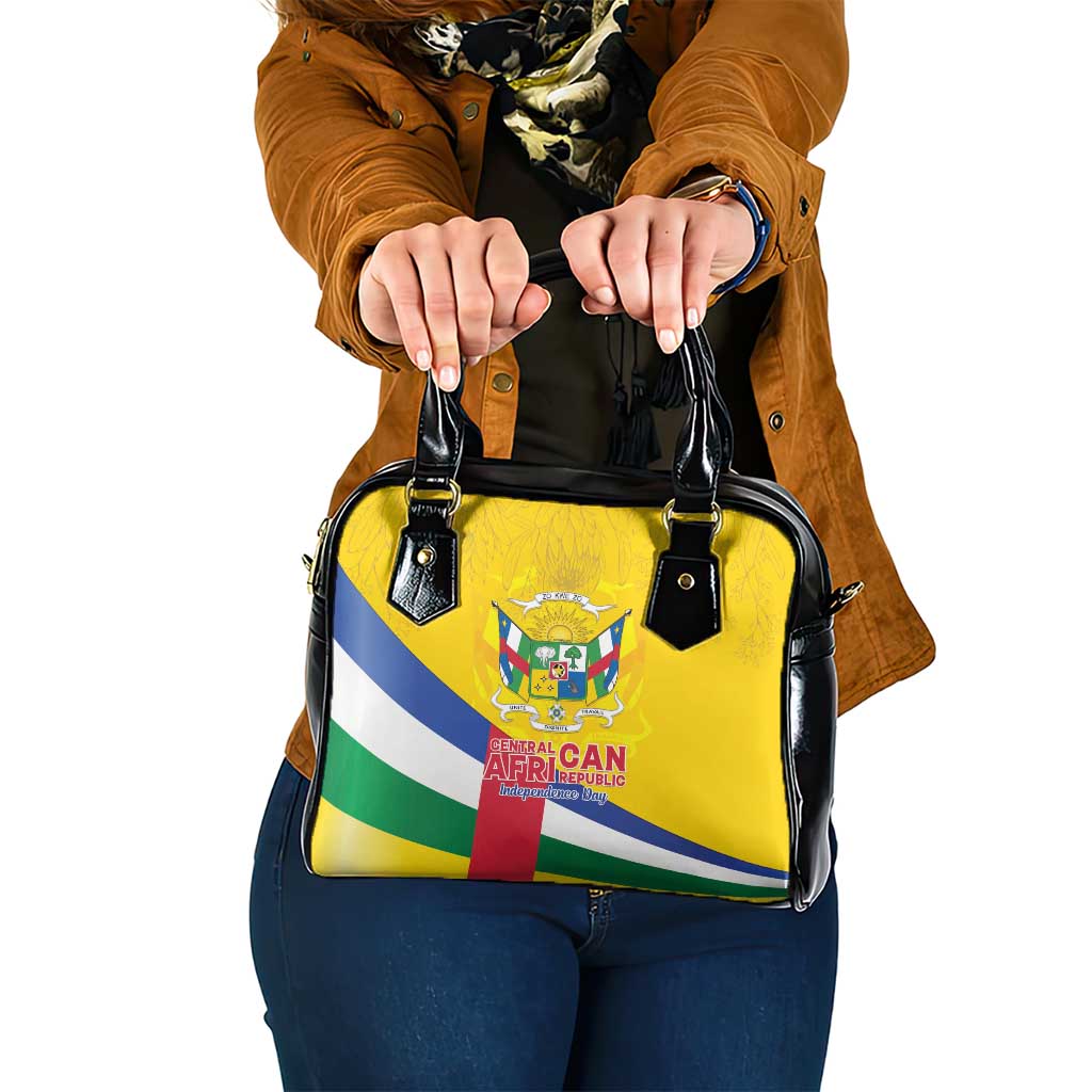 Central African Republic Independence Day Shoulder Handbag Coat Of Arms Proteas LT15