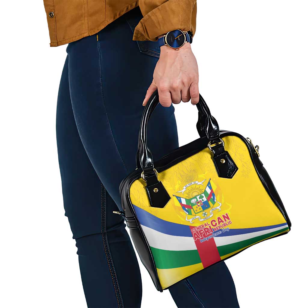 Central African Republic Independence Day Shoulder Handbag Coat Of Arms Proteas LT15