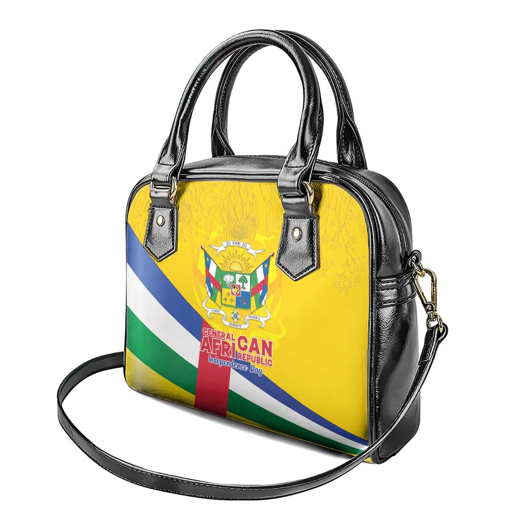 Central African Republic Independence Day Shoulder Handbag Coat Of Arms Proteas LT15