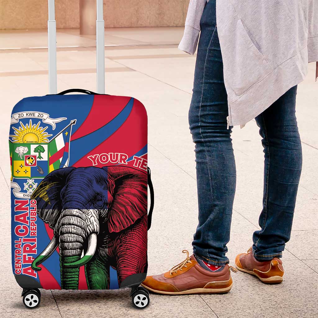 Personalised Central African Republic Luggage Cover Elephant Coat Of Arms LT15