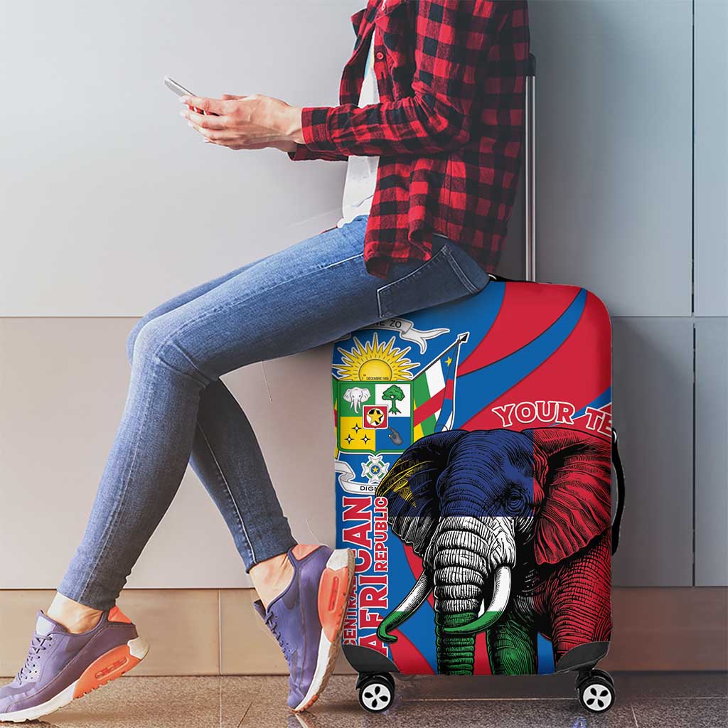 Personalised Central African Republic Luggage Cover Elephant Coat Of Arms LT15