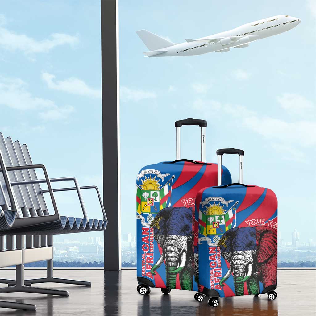 Personalised Central African Republic Luggage Cover Elephant Coat Of Arms LT15