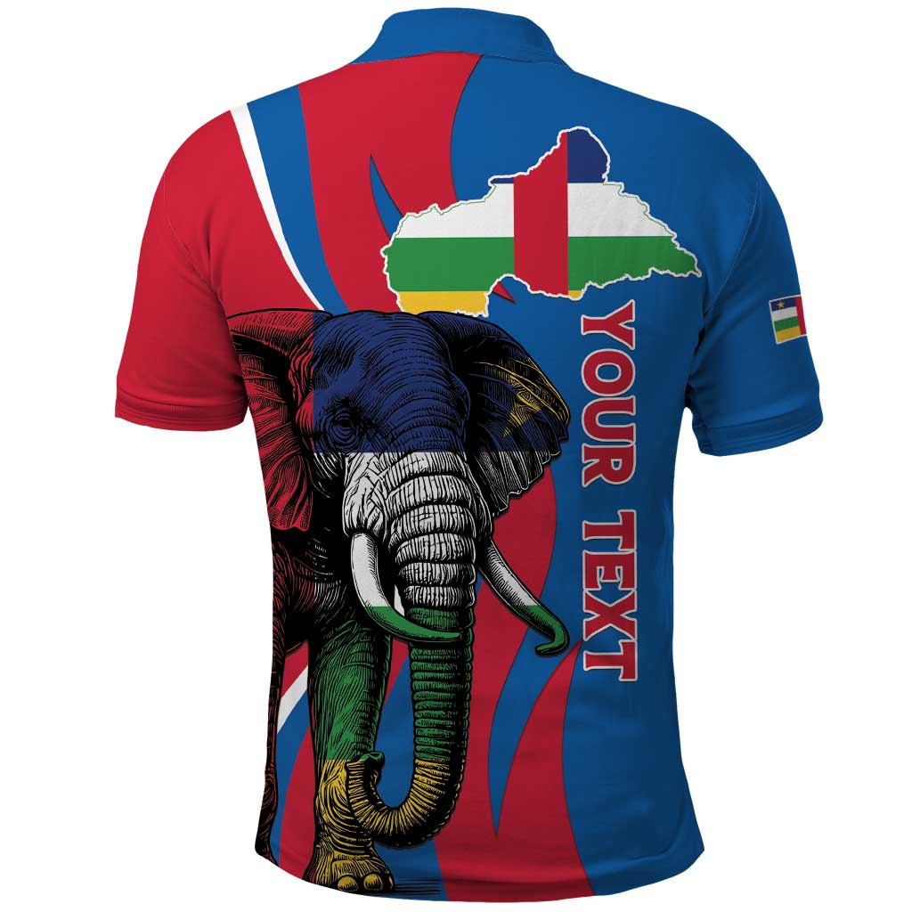 Personalised Central African Republic Polo Shirt Elephant Coat Of Arms LT15