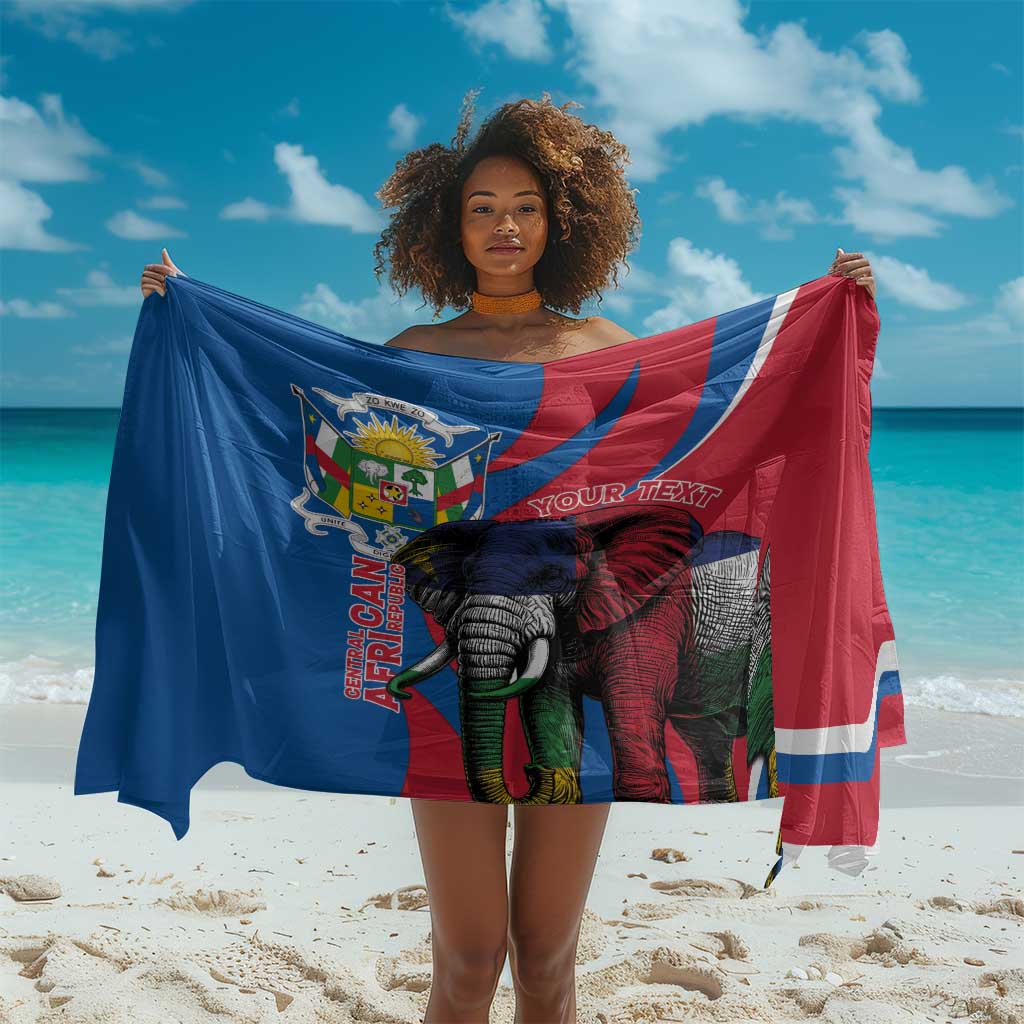 Personalised Central African Republic Elephant Sarong Coat Of Arms With Map LT15