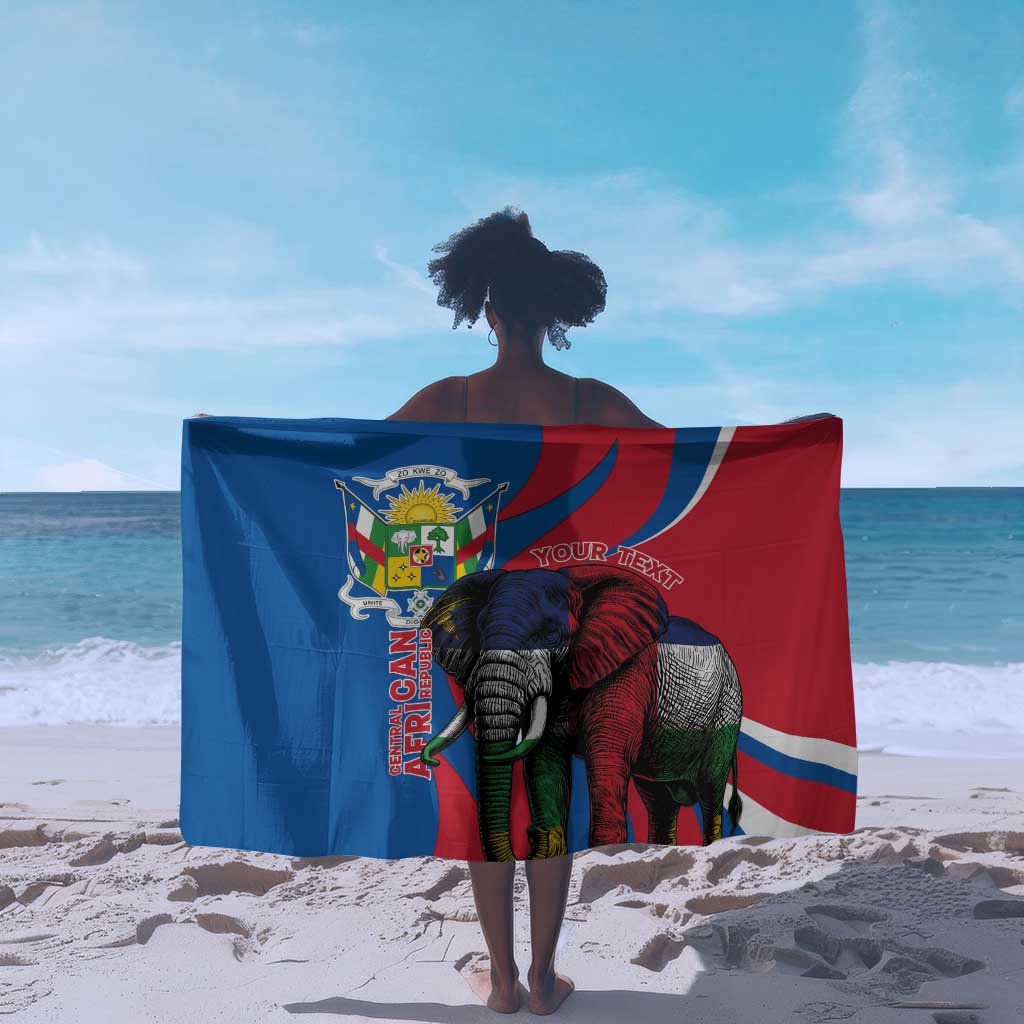 Personalised Central African Republic Elephant Sarong Coat Of Arms With Map LT15