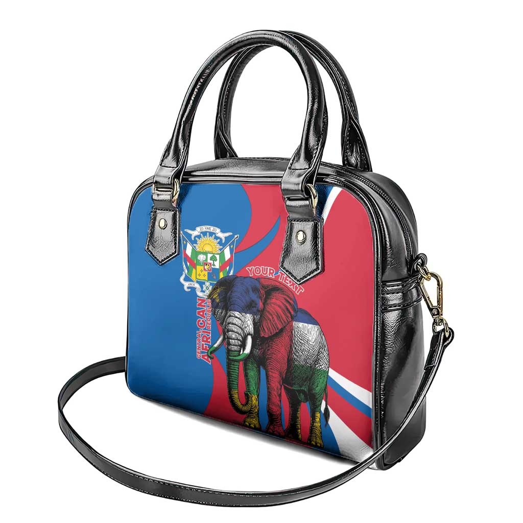 Personalised Central African Republic Shoulder Handbag Elephant Coat Of Arms LT15