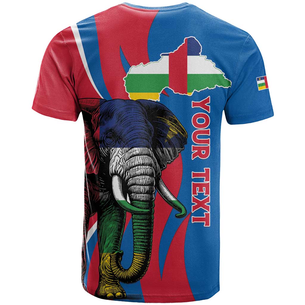 Personalised Central African Republic Elephant T shirt Coat Of Arms With Map LT15