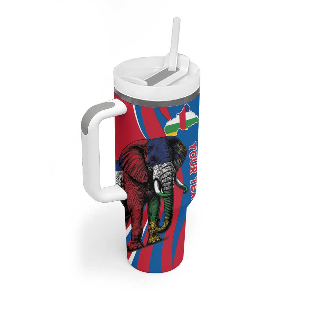 Personalised Central African Republic Elephant Tumbler With Handle Coat Of Arms With Map LT15