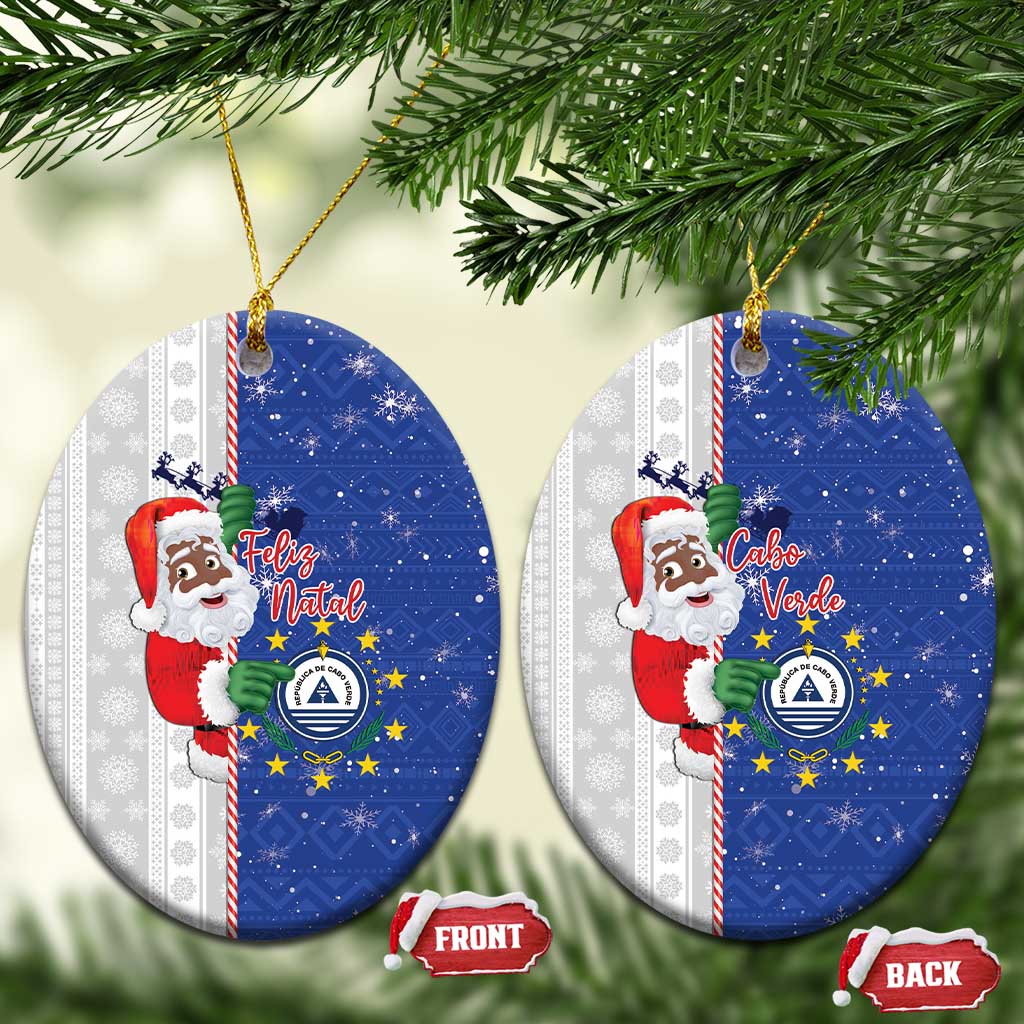 Cape Verde Christmas Ceramic Ornament Black Santa Felix Natal LT15