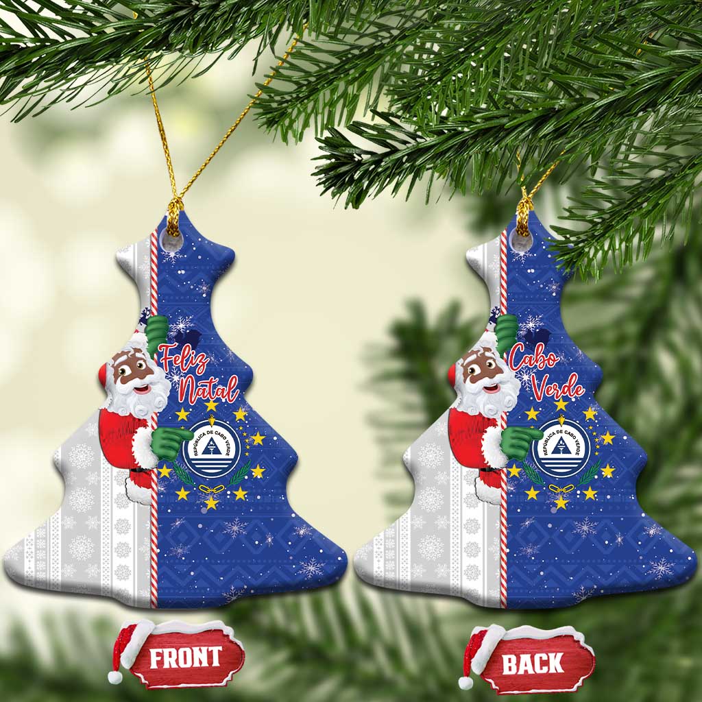 Cape Verde Christmas Ceramic Ornament Black Santa Felix Natal LT15