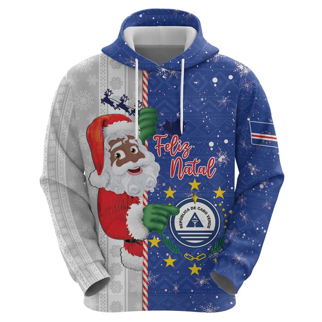 Cape Verde Christmas Hoodie Black Santa Felix Natal LT15