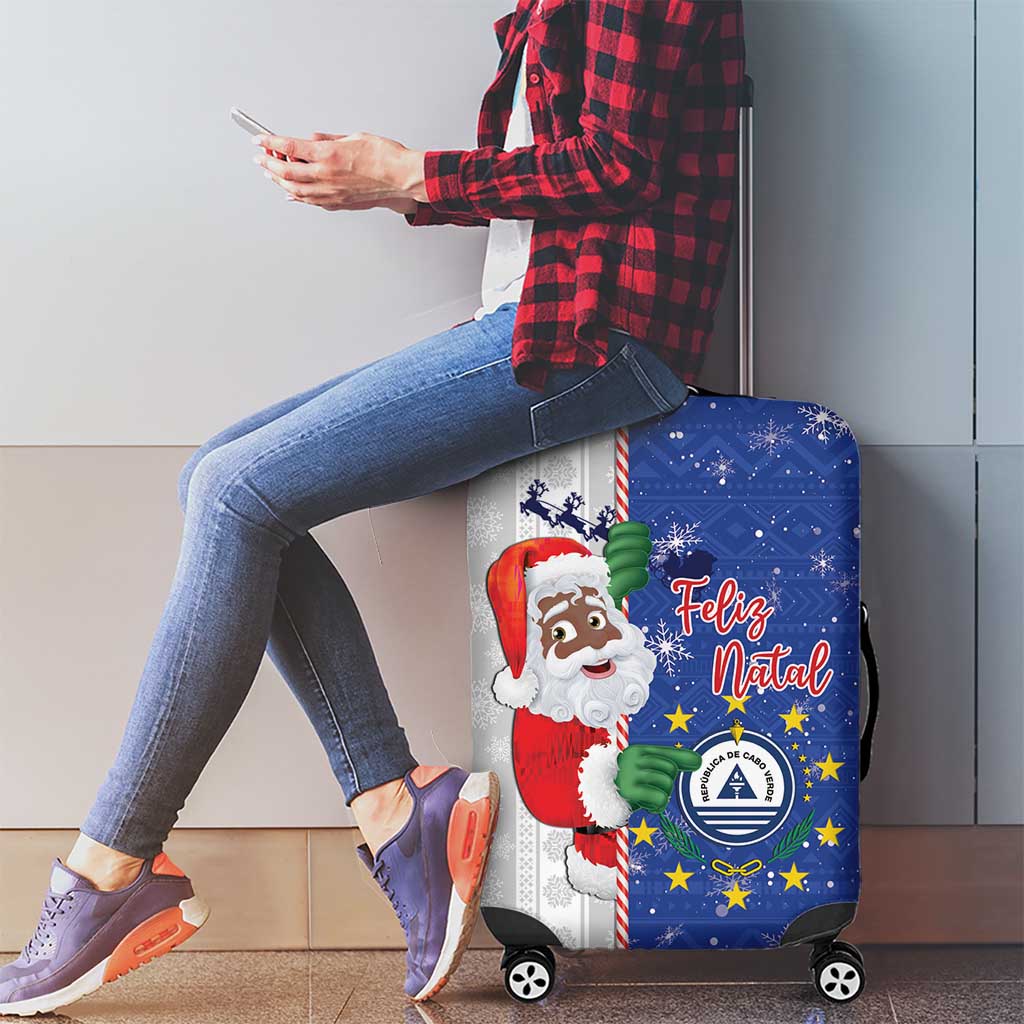 Cape Verde Christmas Luggage Cover Black Santa Felix Natal LT15