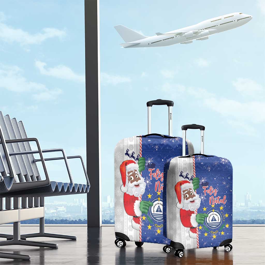 Cape Verde Christmas Luggage Cover Black Santa Felix Natal LT15