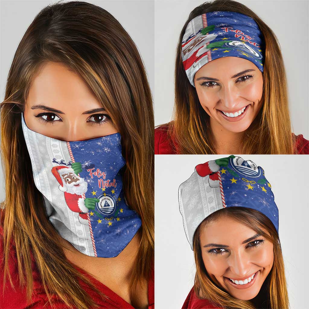Cape Verde Christmas Neck Gaiter Black Santa Felix Natal LT15