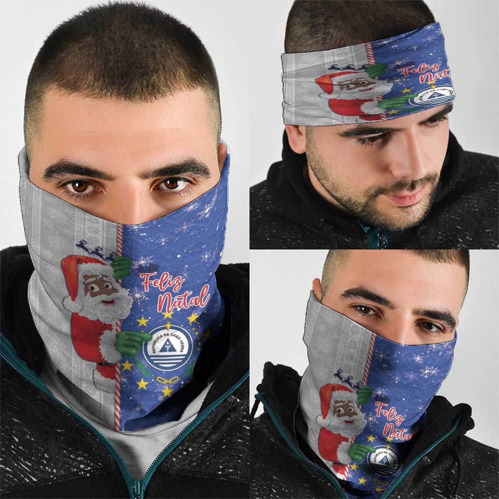 Cape Verde Christmas Neck Gaiter Black Santa Felix Natal LT15